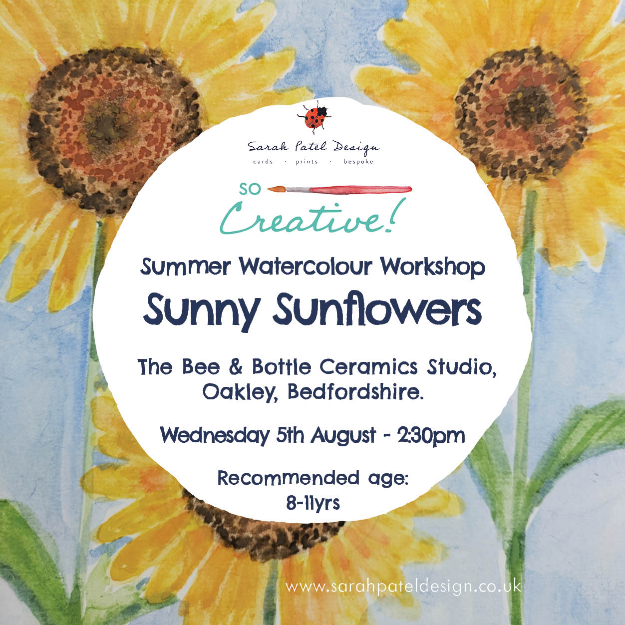Watercolour Workshop - Sunny Sunflowers